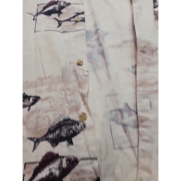 Munsingwear Mens XL Button Down Short Sleeve Fish Shirt Outdoors - Picture 12 of 16